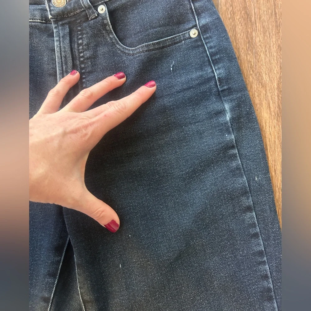 EVERLANE The Authentic Stretch Slim Bootcut Jean Dark Wash Casual Denim Size 26 - Picture 7 of 14